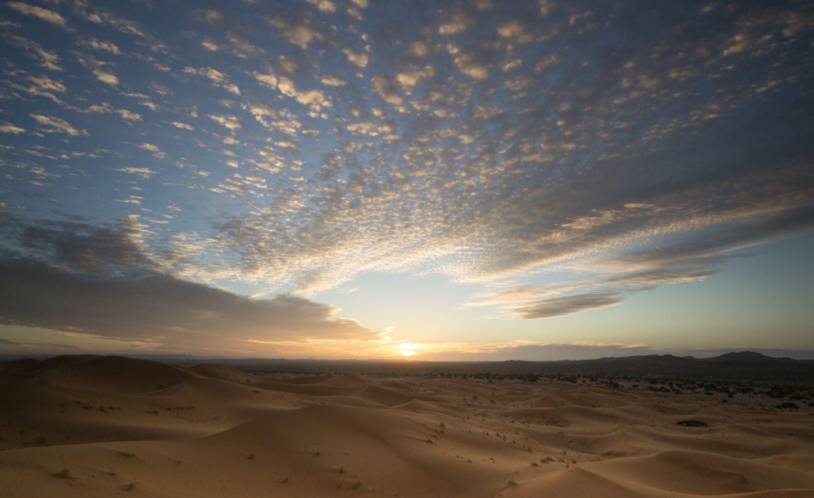 Hiking over the sand dunes